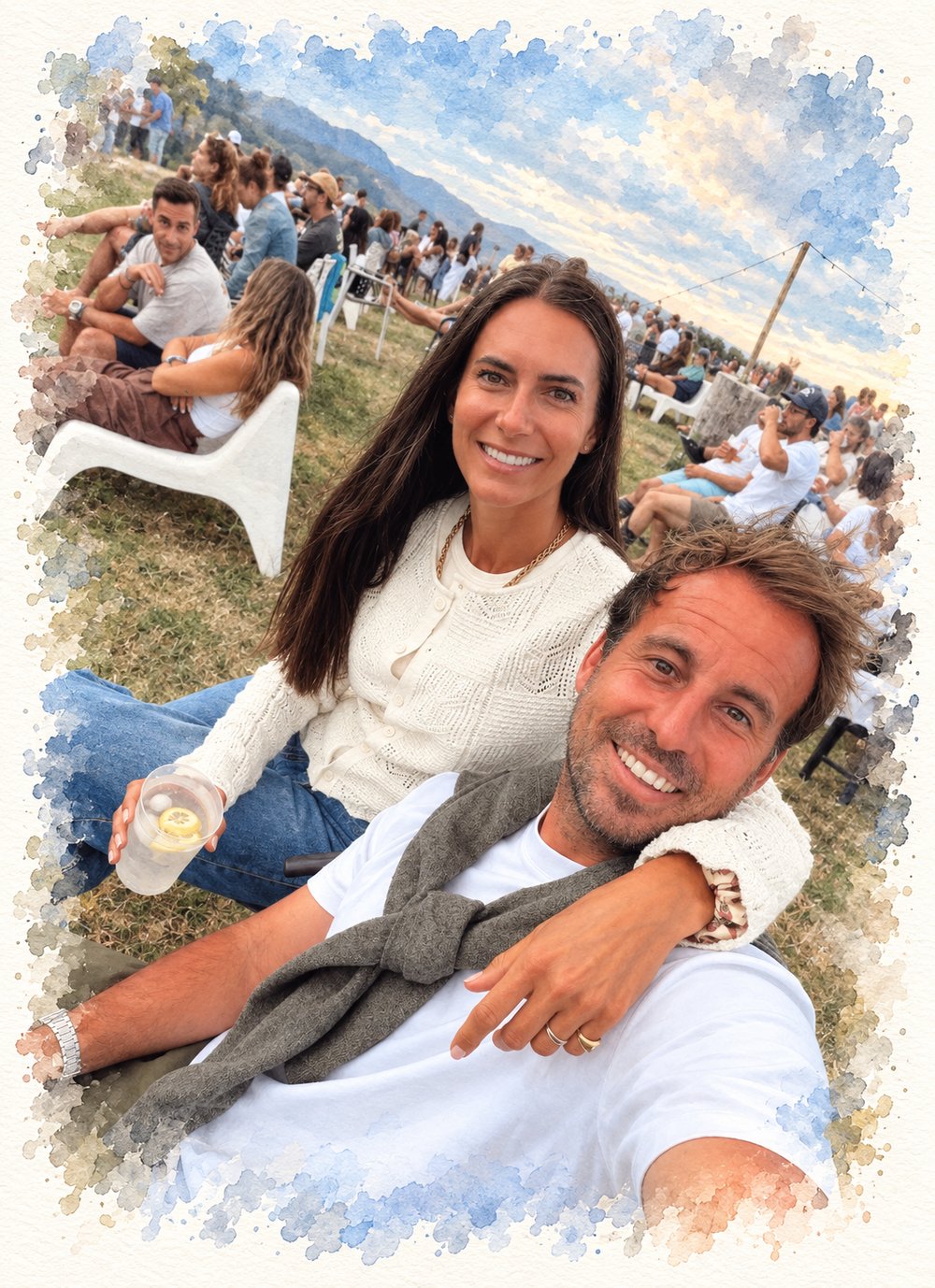 Pepe y Ale en un evento al aire libre